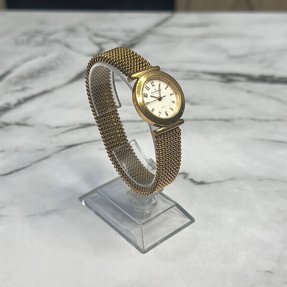 Skagen Denmark 107SRR1 Bronze Gold Tone Quartz Analog Watch - Picture 1 of 8